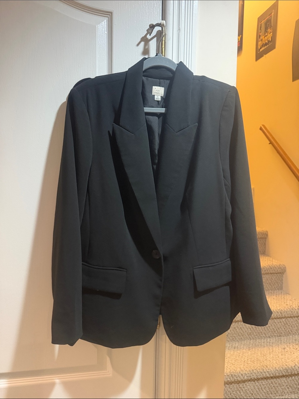 A New Day Women's Black Single-Button Blazer Jacket XL
